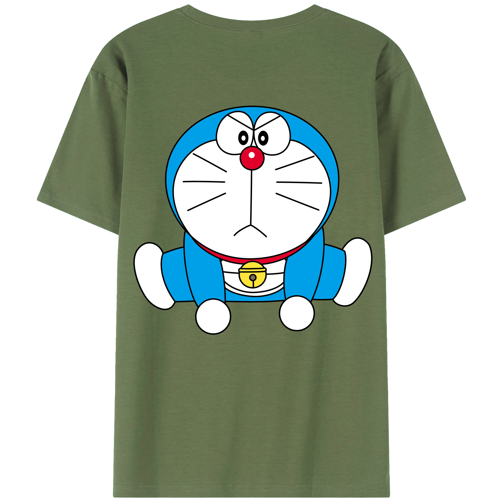 （画像用） ドラえもん Doraemon 綿100％ メンズ半袖Tシャツ（バックプリント） 通気性